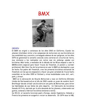 ORIGEN DEL BMX