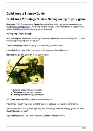 Guild Wars 2 Strategy Guide