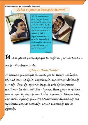 ¿ como superar un desengaño amoroso?