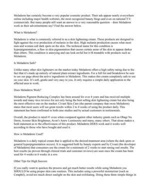 Does Meladerm Work for Users? Evaluation of Meladerm