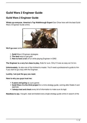 Guild Wars 2 Engineer Guide