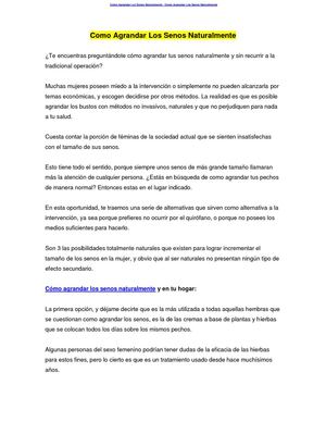 Como Agrandar Los Senos Naturalmente - Como Aumentar Los Senos Naturalmente