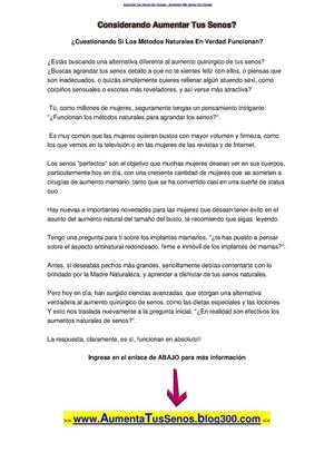 Aumenta Tus Senos Sin Cirugia - Aumentar Mis Senos Sin Cirugia