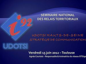 Stratégie de communication UDOTSI 92 - Juin 2012