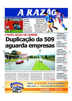 Jornal A Razão Santa Maria - 27082012