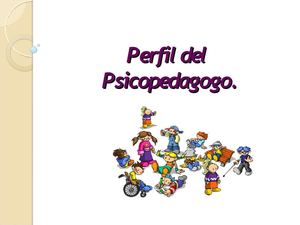 Perfil del Psicopedagogo.