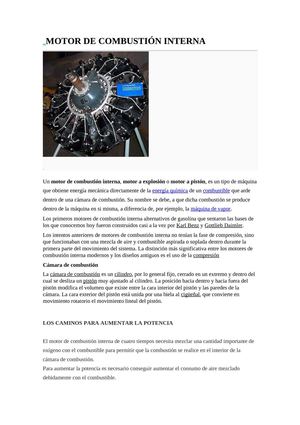 que es un motor de combustion
