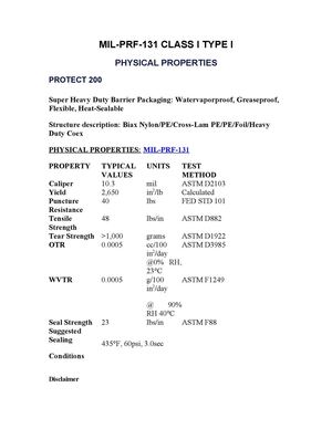 MIL-PRF-131 Mil Spec Packaging