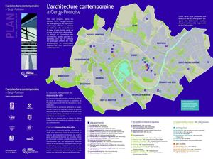 Plan descriptif du patrimoine contemporain de l'agglomération de Cergy-Pontoise