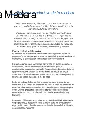 proceso de la madera