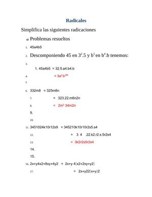 Trabajo de matemáticas
