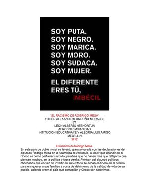 El racismo de Rodrigo Mesa