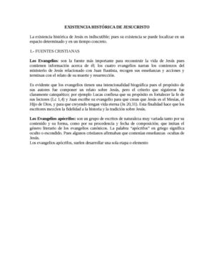 EXISTENCIA HISTÓRICA DE JESUCRISTO