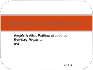 como hacer un cinturón de cuero.