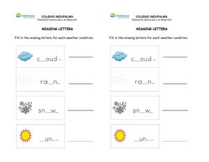 missing letters weather