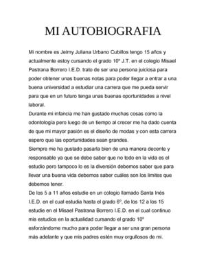 mi autobiografia