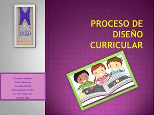 PROCESO DE DISEÑO CURRICULAR