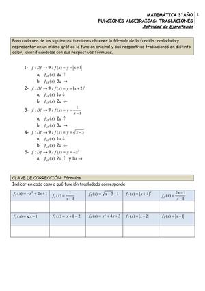 EJERCITACIÓN-TRASLACIONES