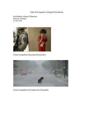 Taller de Fotografía e Infografía Periodística I