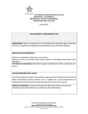 taller de ulceras por presión 