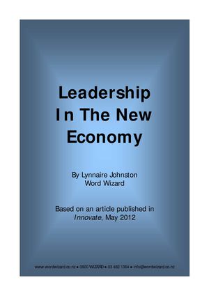 Leadership in the new economy
