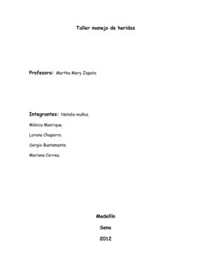 Taller manejo de heridas solucion