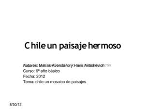 chile mosaico de paisajes