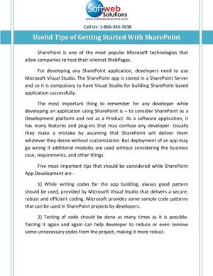 Calaméo - Useful Tips of Getting started with SharePoint Development