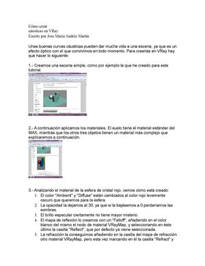 Cómo crear cáusticas en VRay