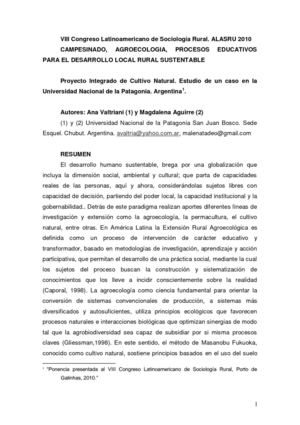 VIII Congreso Latinoamericano de Sociología Rural