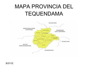 MAPA PROVINCIA DEL TEQUENDAMA