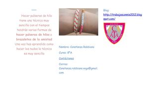 triptico como hacer una pulsera de hilo