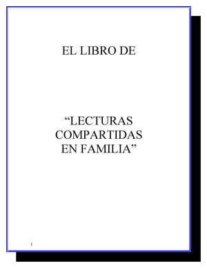 Libro de lecturas compartidas en familia proyecto
