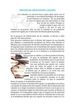 Proceso de creación del calzado