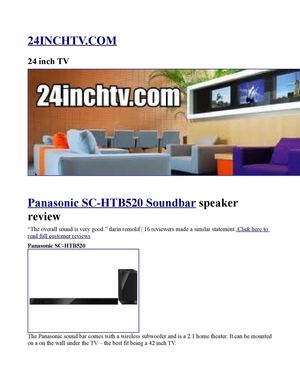 tv panasonic soundbar