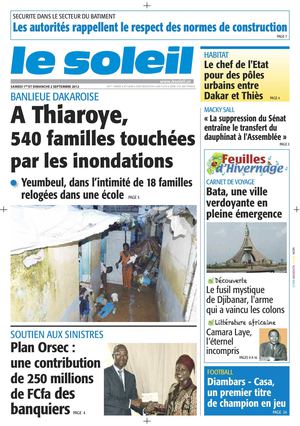Edition du 1er-2 septembre 2012