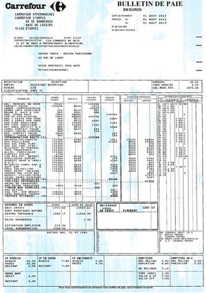 Calameo Carrefour Bulletin De Salaire Niveau Iib