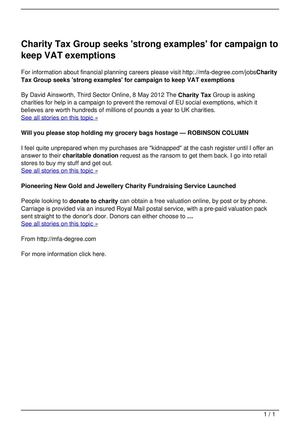 Calaméo - Charity Tax Group seeks 'strong examples' for campaign to ...