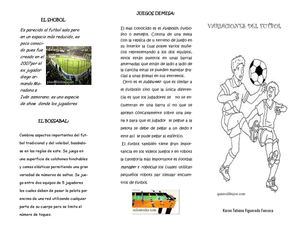 VARIACIONES DEL FUTBOL 