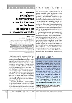 corrientes pedagogicas