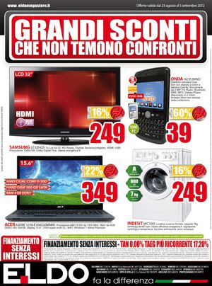 Volantino Eldo dal 23/8 al 5/09/2012