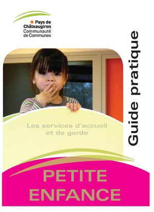 Les service d'accueil et de garde des enfants
