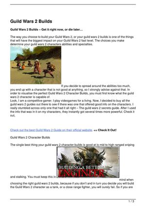 Guild Wars 2 Builds
