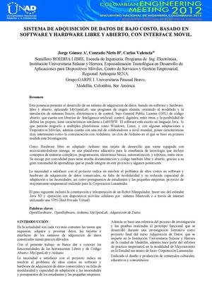 ADQUISICIÓN DE DATOS DE BAJO COSTO, HARDWARE Y SOFTWARE LIBRE