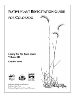 Native Plant Revegetation Guide For Colorado
