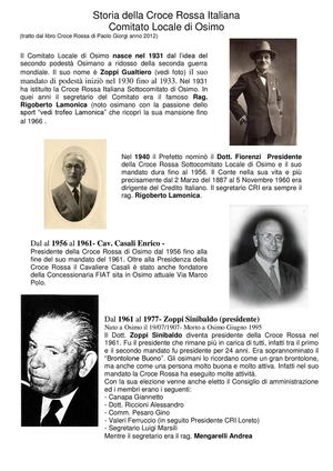 STORIA DELLA CROCE ROSSA OSIMO