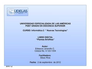 LAS PLANTAS BRIOFITAS