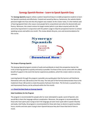 buy synergy spanish