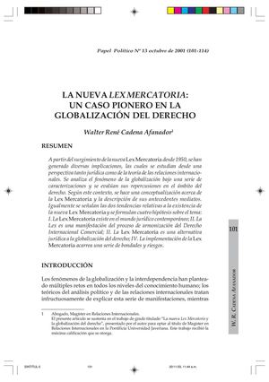 LA NUEVA LEX MERCATORIA