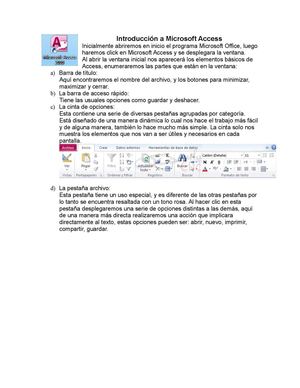 Introducción a Microsoft Access.